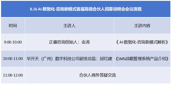 AI·數(shù)智化·咨詢新模式首屆高級(jí)合伙人招募說(shuō)明會(huì)震撼來(lái)襲！